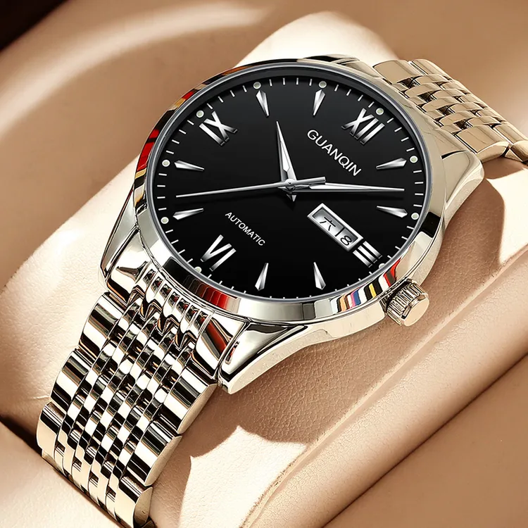 GUANQIN/冠琴男士手表防水全自动机械表气质时尚潮流腕表简约高档