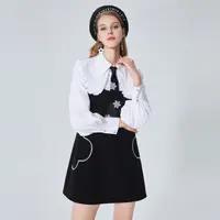 【赵老板专属】AIVEI披肩衬衫花朵图案吊带连衣两件套P0160099