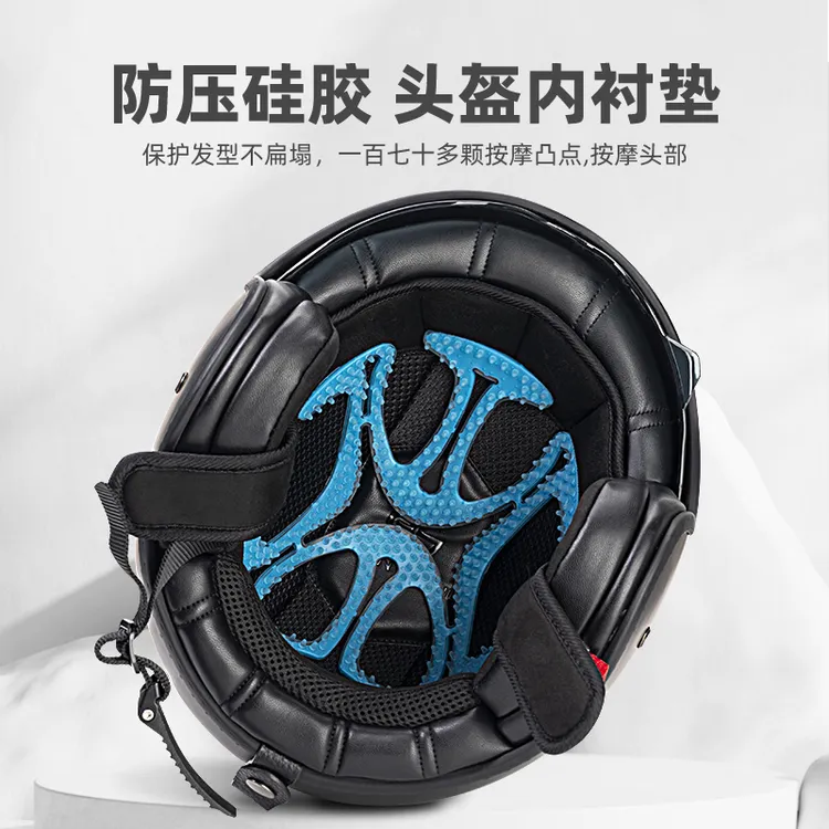 洛克兄弟自行车头盔内衬垫不压发型夏季通风透气防异味骑行硅胶垫