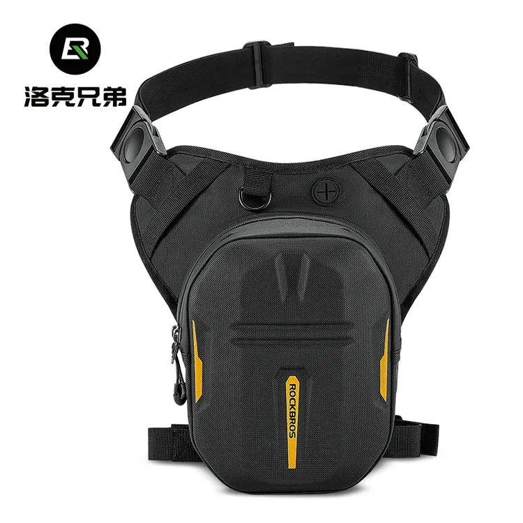 洛克兄弟摩托车腿包硬壳骑行机车斜挎包摩旅装备腰包骑士包骑行包
