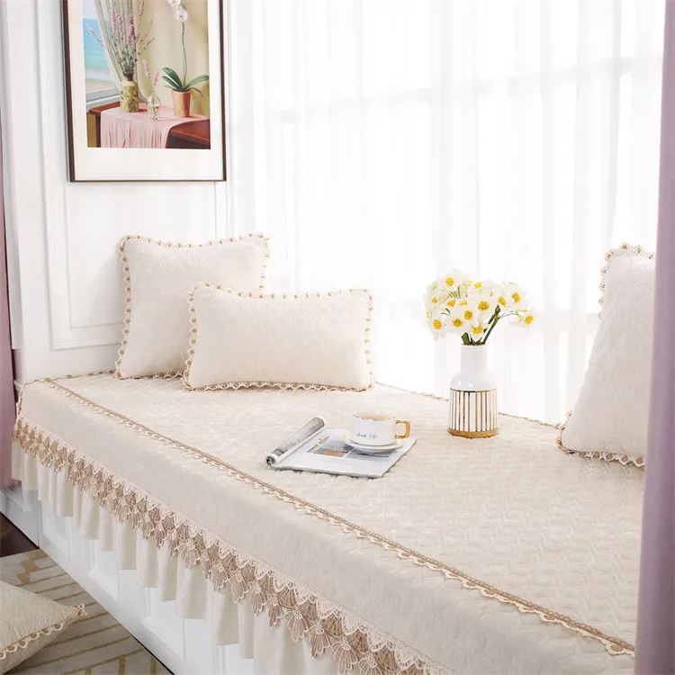 欧式主卧飘窗垫子ins轻奢窗台阳台垫防滑四季榻榻米炕垫套罩定制