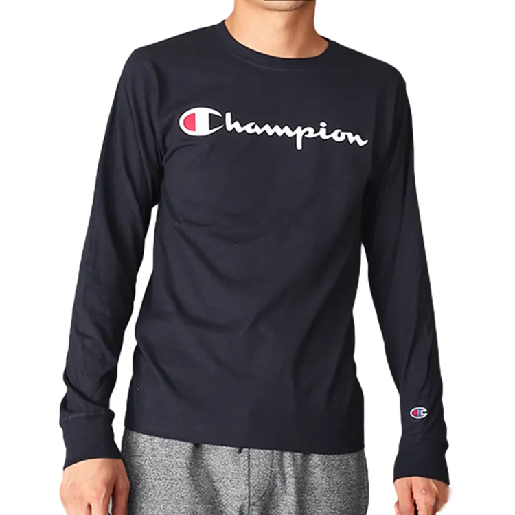 【清仓】Champion正品冠军长袖T恤秋季圆领时尚休闲透气男女同款