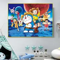 月球探险 大格四股60*80厘米37色满绣  蒙娜丽莎十字绣 卡通简约