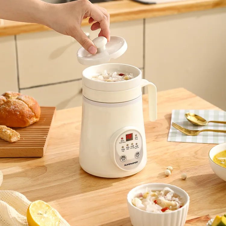 陶瓷便携养生炖煮杯办公室小型mini煮粥神器电炖电煮电热杯1一人2