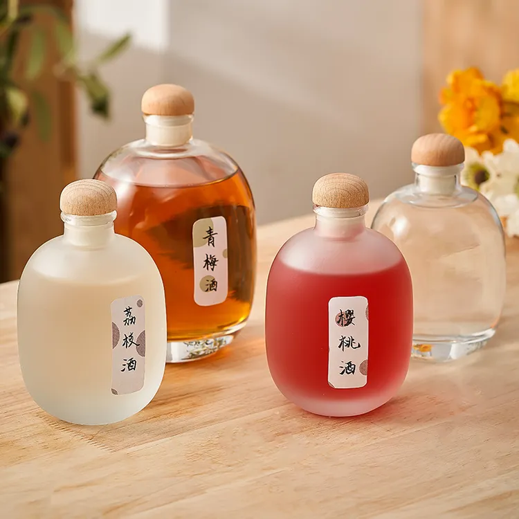 青梅酒瓶空瓶分装酒容器小瓶子泡酒专用密封果酒红酒酿酒玻璃瓶子