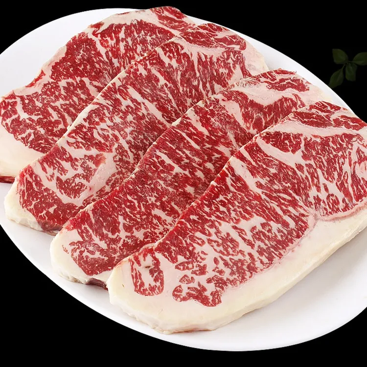 万岛国原切和牛肉M6西冷牛排500g厚切谷饲家庭牛扒