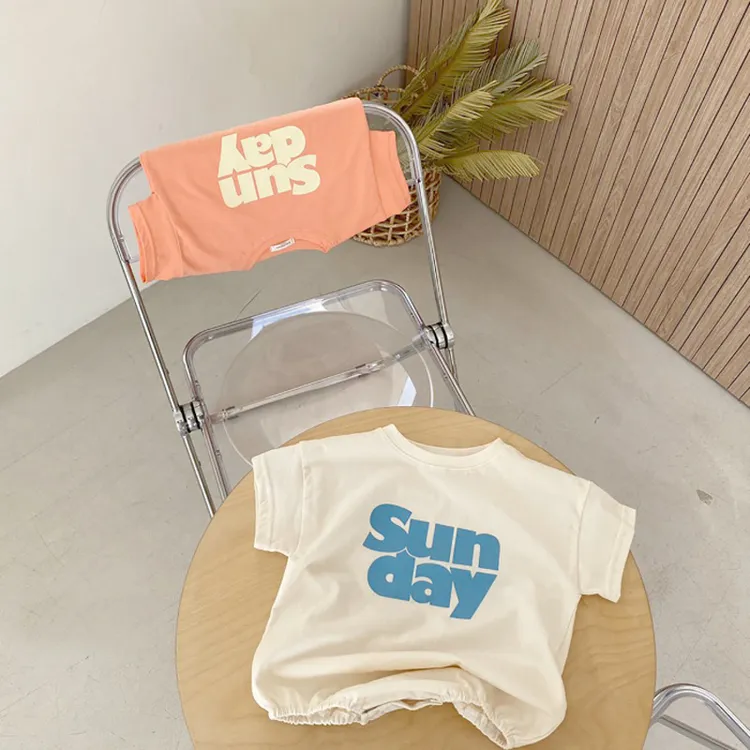 INS韩版夏季婴幼儿哈衣休闲宽松三角包屁衣薄款男宝宝纯棉连体衣