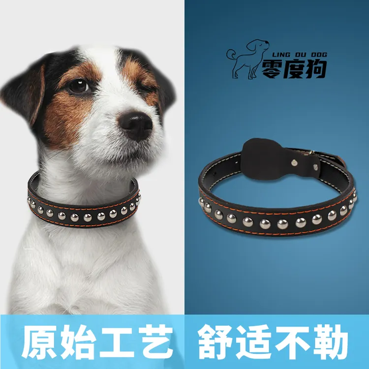 狗狗牵引绳 项圈真皮脖圈脖套防丢大型犬中型犬小型犬遛狗专用