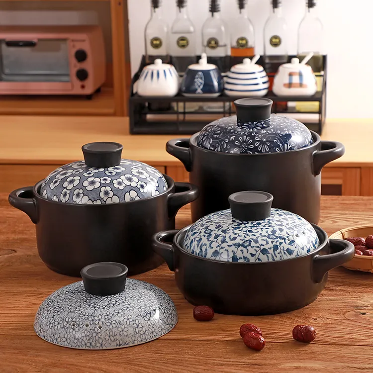 【嘉恩精选】家用耐高温陶瓷砂锅煲仔饭明火陶瓷熬粥炖锅石锅煲汤