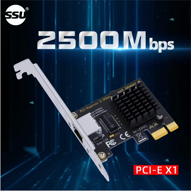 SSU 电脑2.5G网卡台式机2500兆独立有线网卡PCI-E转千兆网卡内置