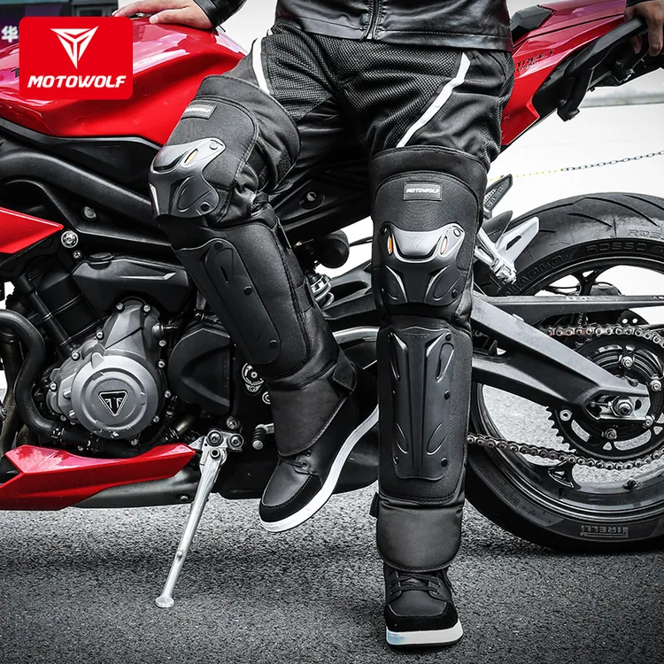 摩托车骑行护膝防摔越野电动车保暖护腿机车摩旅护具防寒男女舒适