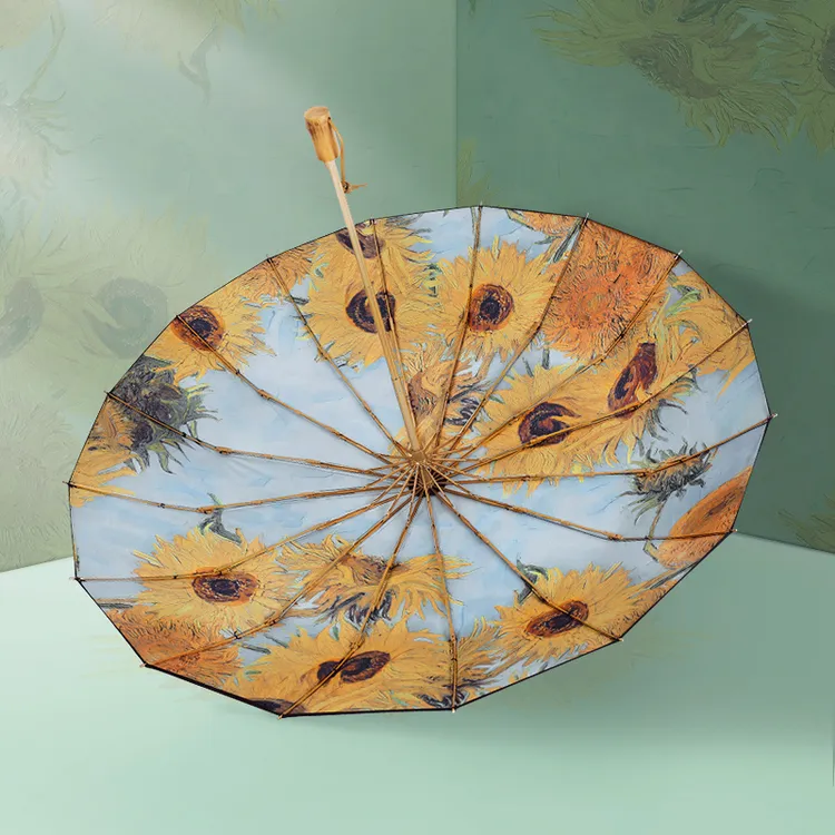 VONLILIENFELD梵高雨伞大号加固加厚结实抗风16骨折叠太阳伞防晒