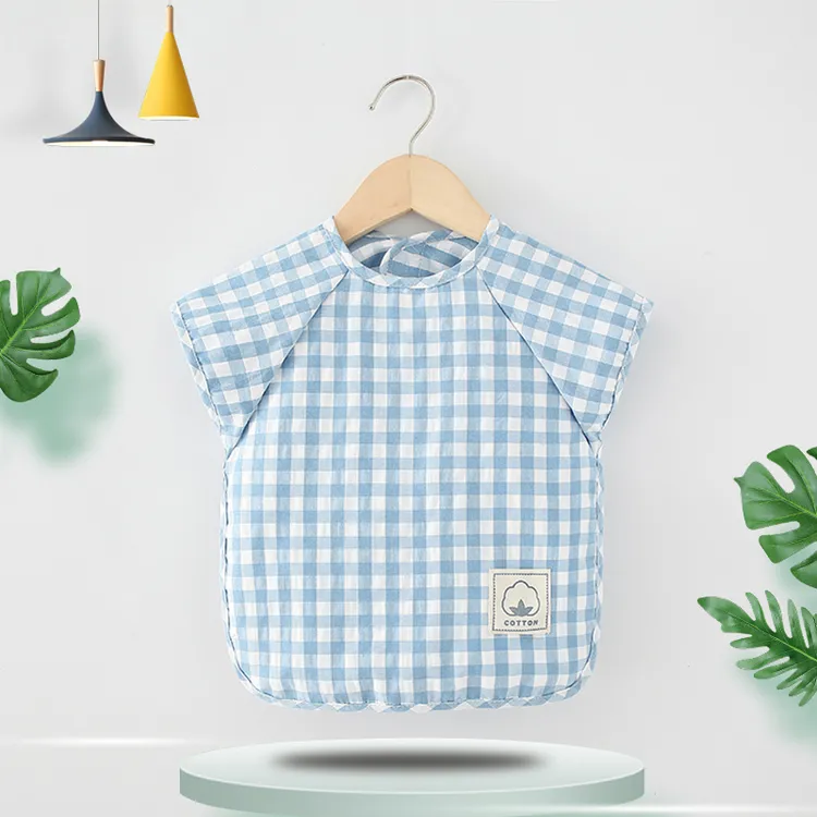 夏款宝宝罩衣薄款透气防水罩衣女童反穿衣婴幼儿吃饭围兜幼儿护衣