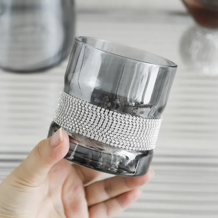 态生活设计师轻奢钻石仙女水晶玻璃茶杯网红酒杯威士忌洋杯冷水杯