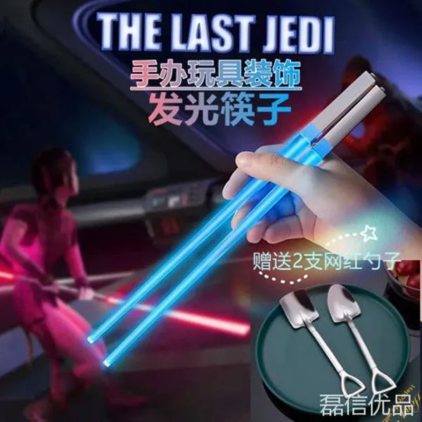 发光筷子（哄娃神器）吃饭玩具两用零食户外露营炫酷荧光棒烧烤