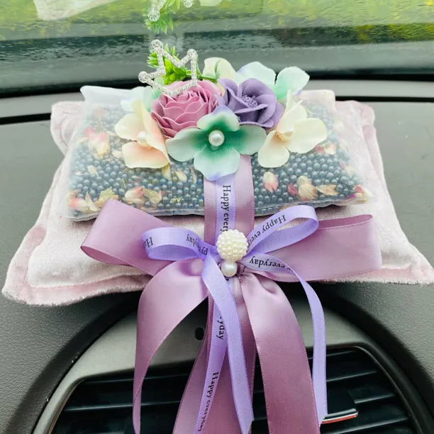 干花竹炭香薰包车载香薰包车载内饰高档摆件香包车载好物车用装饰