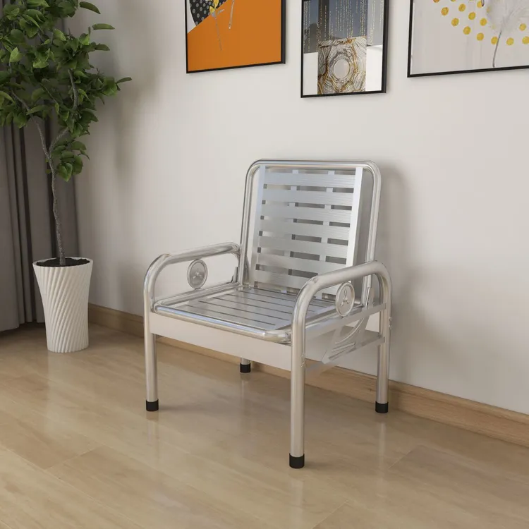 304/202不锈钢椅子单人椅子家用不锈钢躺椅特厚躺椅子送椅子垫子