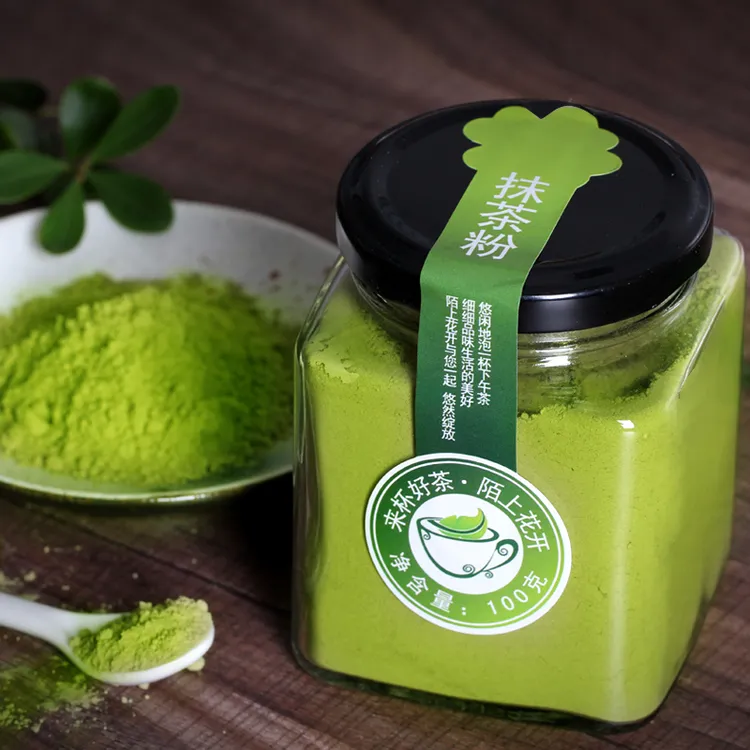 抹茶粉烘焙原料无蔗糖绿茶粉可可粉食用抹茶粉冲饮奶茶店100g罐装