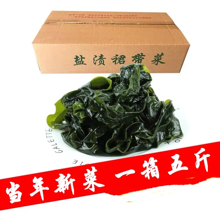 【一箱五斤】盐渍裙带菜叶/海带芽/海白菜/海藻菜/火锅配菜
