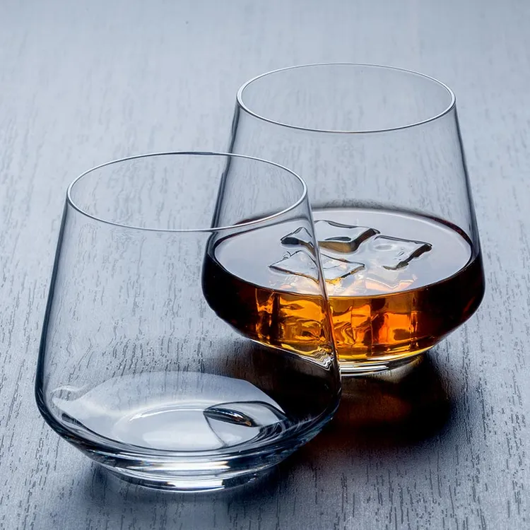 【源头工厂】水晶玻璃威士忌酒杯家用平底酒杯套装水杯牛奶杯茶杯