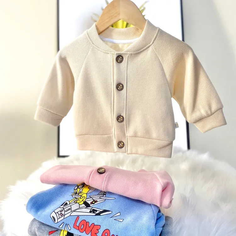 婴儿小开衫男女宝宝外套春季秋季婴幼儿衣服秋装洋气上衣小童