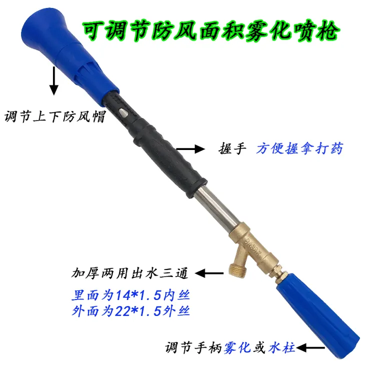 农用打药枪意大利高压喷枪打药雾化枪机动打药机可调喷雾水枪
