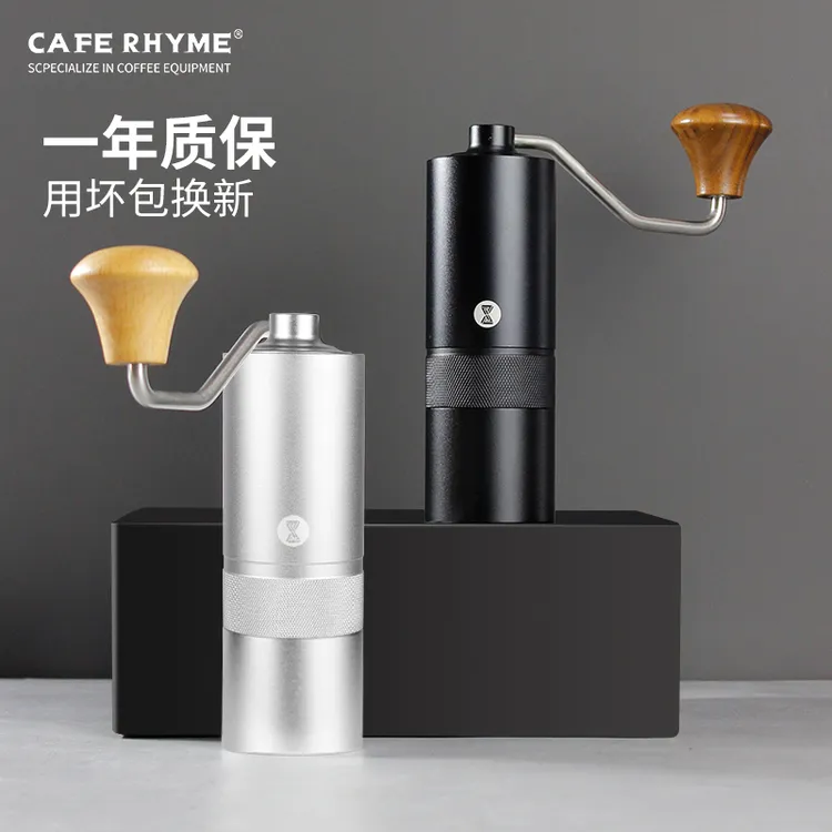 手摇磨豆机咖啡豆研磨机便携家用磨粉机双轴CNC金属磨粉咖啡机