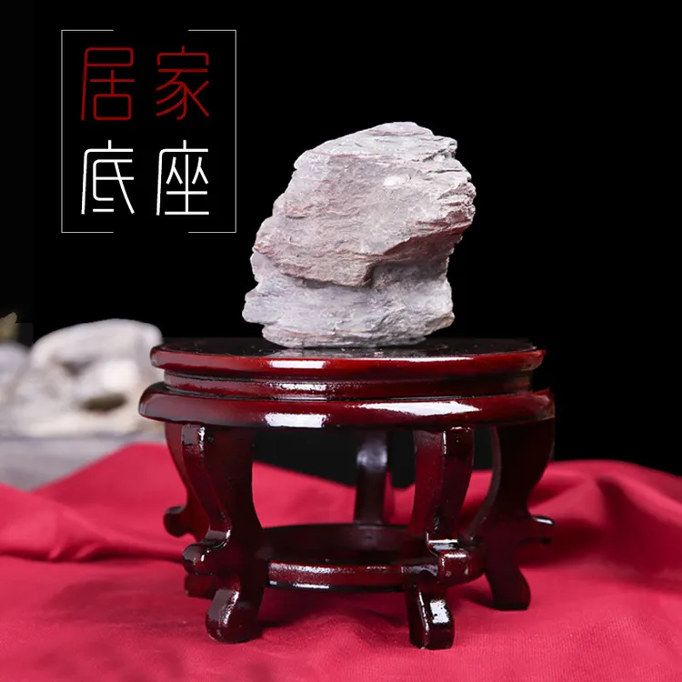 石头底座托架实木佛像鱼缸奇石盆栽摆件增高花瓶花盆木头底座托盘