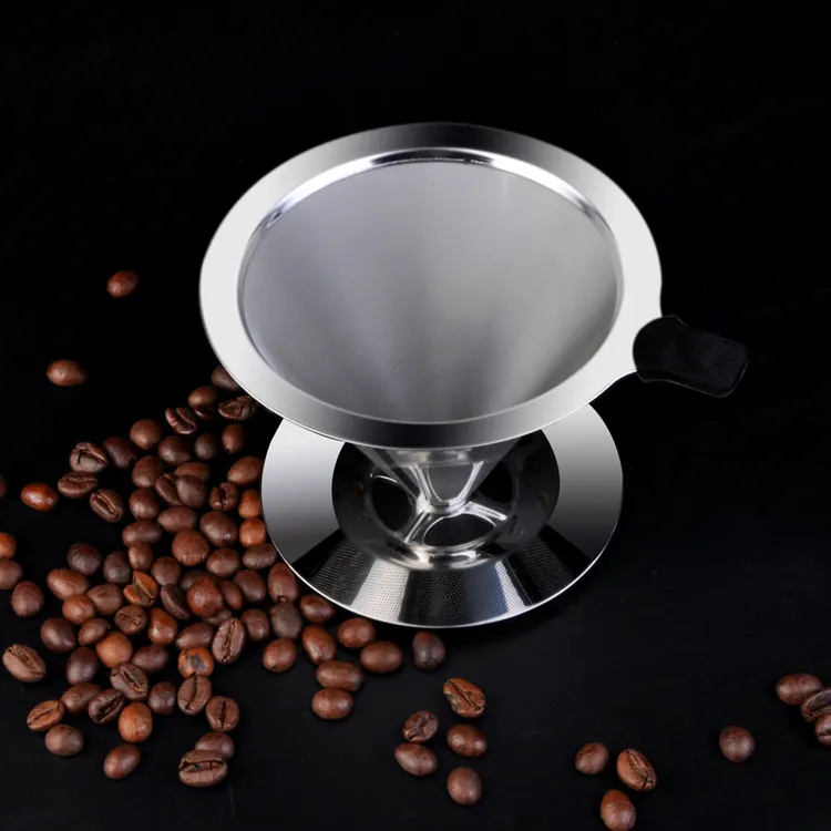 欧烹咖啡锥形超细家用商用双层咖啡过滤器泡咖啡漏斗滴漏式免滤纸