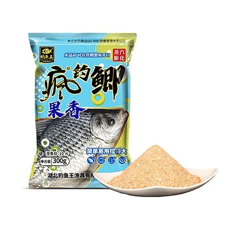 夏季疯钓鲫果香开口料野钓鱼饵料鲫鱼饵料野钓饵鱼食
