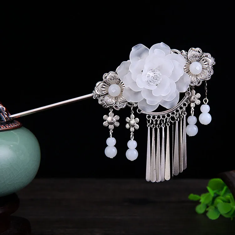 合金发饰 百搭古风盘发簪子汉服发簪头饰古装流苏女步摇配饰古典