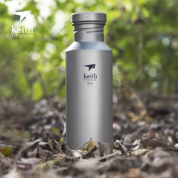 KEITH铠斯水壶户外运动水壶纯钛健康水杯子便携可烧水钛壶 700ML