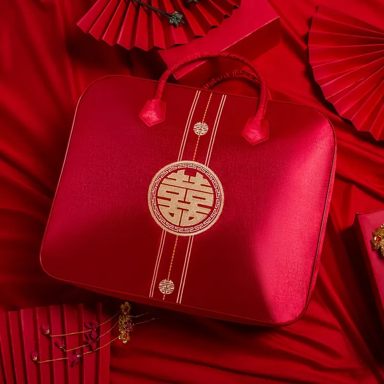 结婚被子包装袋冬夏凉被棉被袋四件套收纳红色牛津布手提喜被陪嫁