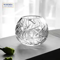 捷克进口BOHEMIA欧式透明水晶玻璃小花瓶摆件 结婚乔迁礼品