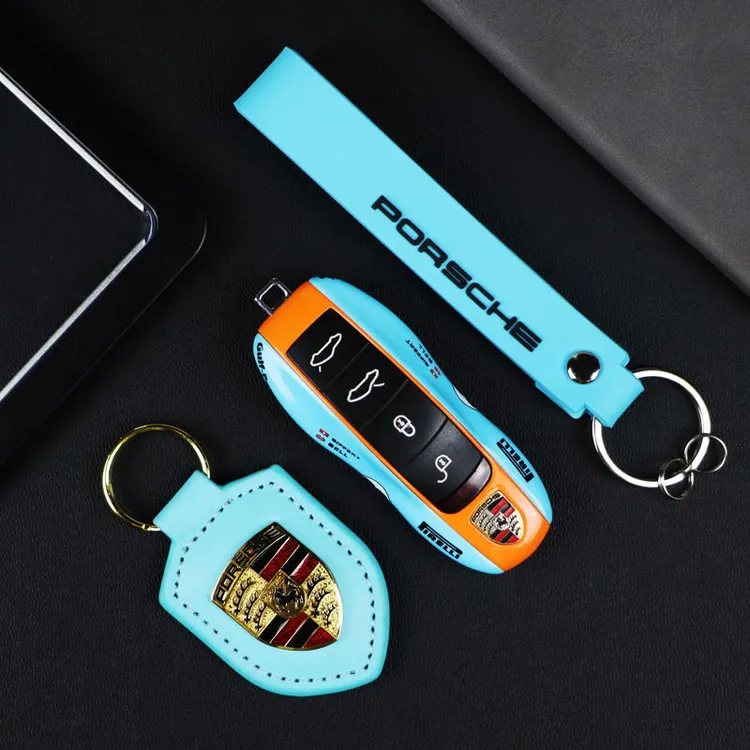 适用于保时捷macan钥匙壳911卡宴帕拉梅拉718钥匙包扣套海湾石油