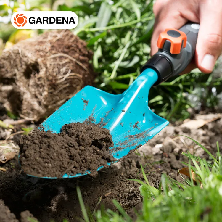 GARDENA/嘉丁拿家庭种花种菜耐磨工具小铲花园铲子可接延长柄8929