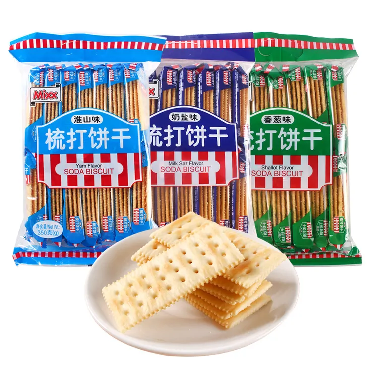 Mixx梳打饼干350g淮山办公休闲下午茶聚会代餐早餐苏打零食品小吃