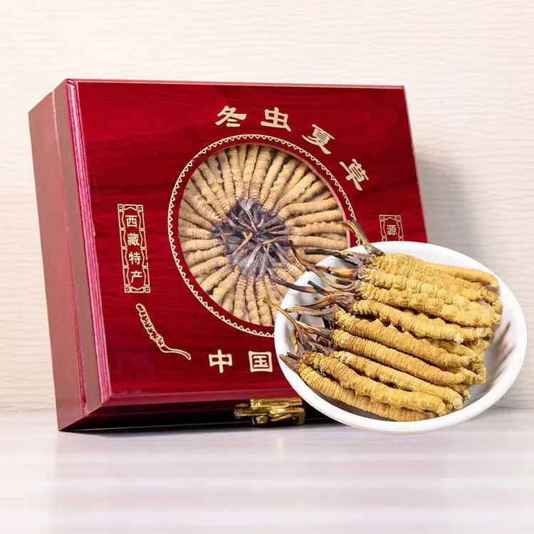冬虫夏草正品虫草3根/克新鲜头期冬虫草茶正宗干货10克30根礼盒装