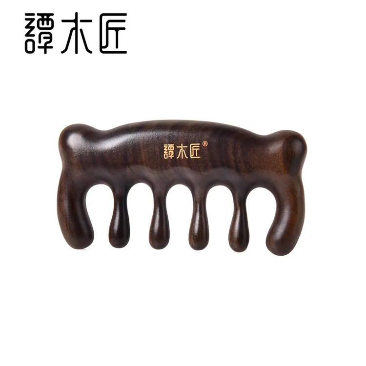 谭木匠礼盒拨筋梳萌熊家用经络按摩六齿多功能宽齿梳子母亲节礼物