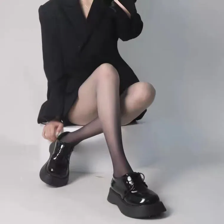 渐变黑丝30D性感辣妹丝袜 春夏薄款丝袜网红新款渐变色连裤袜短袜
