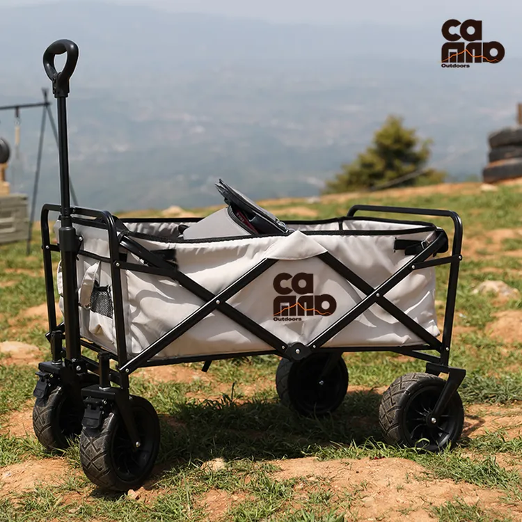 户外折叠营地车露营野餐便携多功能推车郊游野营拖车摆摊手拉车