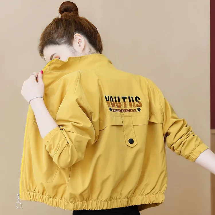 2025二八月外套女士薄款短外套早春休闲加绒夹克矮个子韩版潮流范