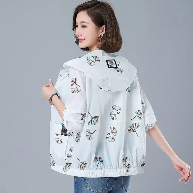 鑫奇语防晒衣女外穿夏季薄款2025新款防晒服女宽松大码透气短外套