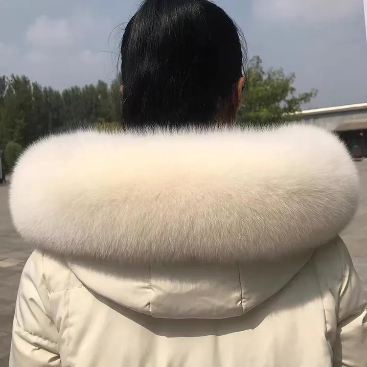 超大狐狸真毛领子帽条帽领男女通用单买毛领子狐狸毛百搭狐狸毛领