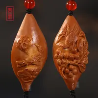 周派 春毅核坊 枇杷山鸟图 梅林 连连有喜 橄榄核单子纯手工雕刻
