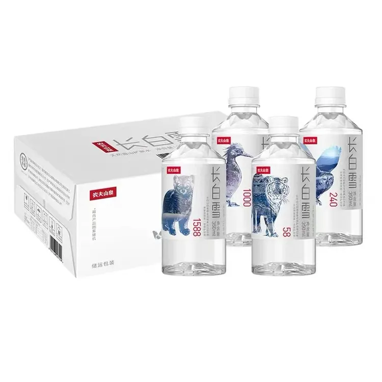 农夫山泉长白雪天然雪山矿泉水350ml*24瓶整箱装弱碱水
