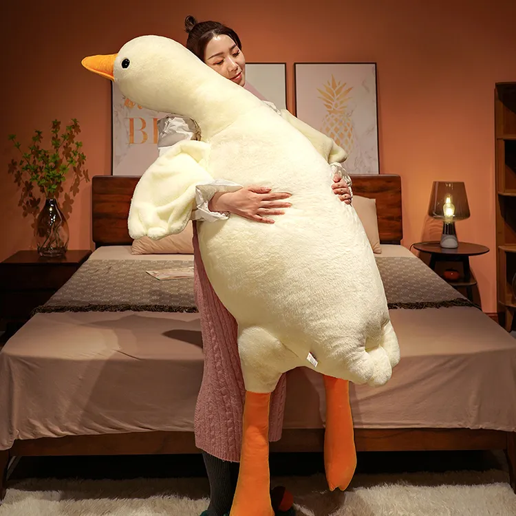 大白鹅抱枕毛绒玩具大鹅玩偶公仔娃娃床上睡觉夹腿枕头女生日礼物