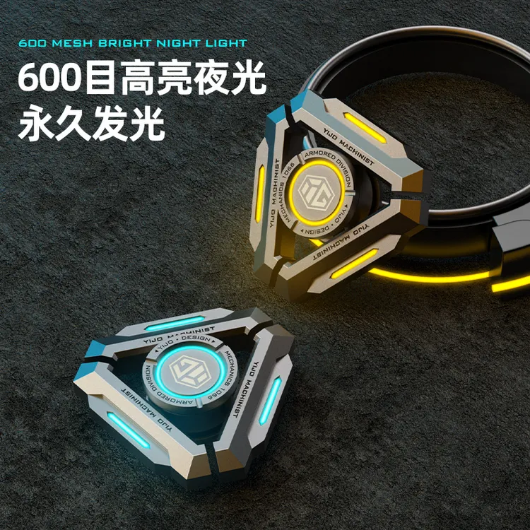 异爵发光指尖陀螺全金属夜光手指指间解压减压神器合金星空版破刃