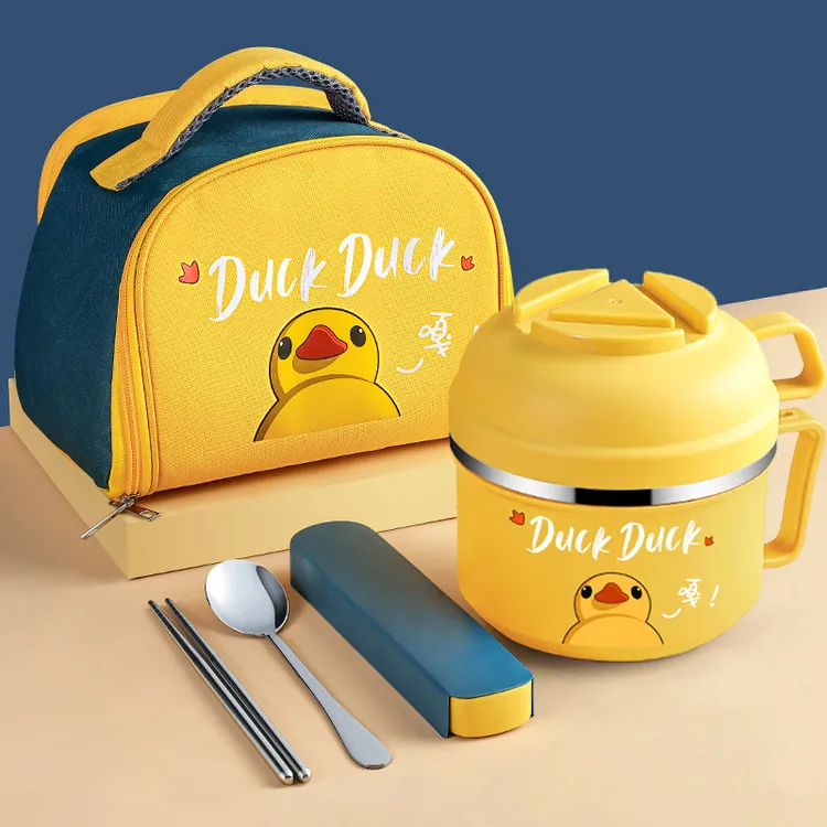 316不锈钢泡面碗带盖宿舍用学生专用快餐杯饭缸便当盒不锈钢饭盒