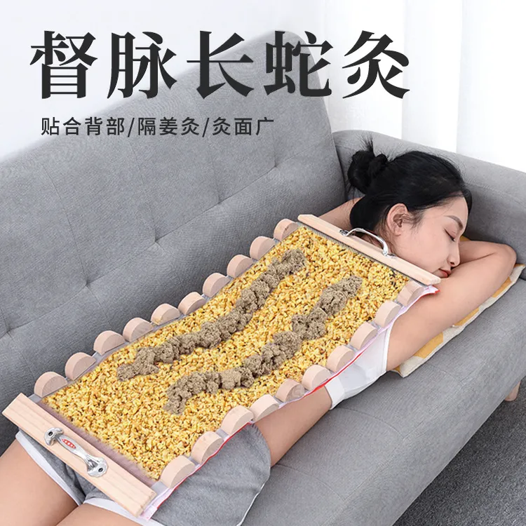 火龙长蛇龙骨督脉灸器具家用全身后背部艾灸盒木质隔姜艾灸工具